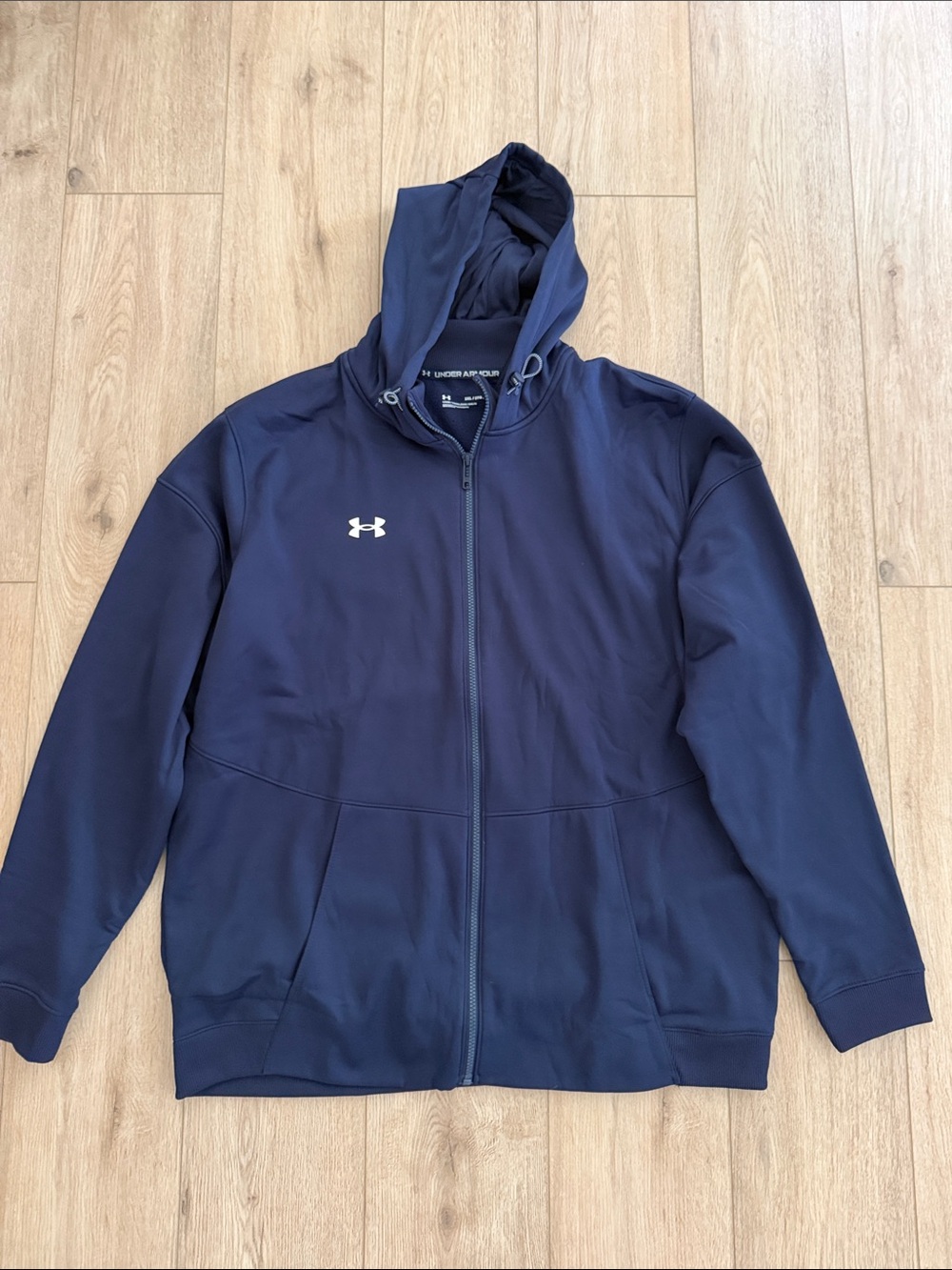 Under Armour Navy Blue Full-Zip Performance Hoodie Jacket
